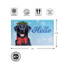 Happy Winter BlackLab Embossed Mat