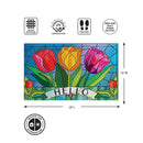 Stained-Glass Tulips Embossed Mat