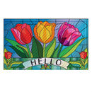 Stained-Glass Tulips Embossed Mat