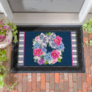 Chinoiserie Bow Floral Wreath Embossed Mat
