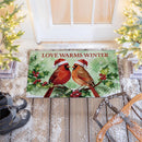 Snowbirds Embossed Mat, Love Warms Winter