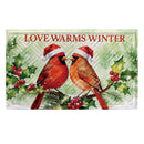 Snowbirds Embossed Mat, Love Warms Winter
