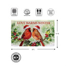 Snowbirds Embossed Mat, Love Warms Winter