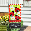 Garden Fabric Flag Sign "My Peace, Hope, and Love"