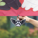 Fabric Weighted Flag Clip, Angel Paw