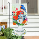Garden Flag Fabric Sign, Welcome