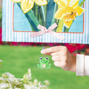 Metal Weighted Enamel Flag Clip, Happy Frog
