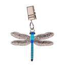 Metal Weighted Enamel Flag Clip, Dragonfly