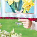 Metal Weighted Enamel Flag Clip, Dragonfly