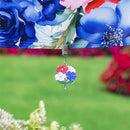 Metal Weighted Enamel Flag Clip, Patriotic Bouquet