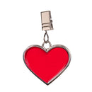 Metal Weighted Enamel Flag Clip, Heart