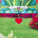 Metal Weighted Enamel Flag Clip, Heart