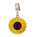 Metal Weighted Enamel Flag Clip, Sunflower