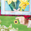 Metal Weighted Enamel Flag Clip, Sunflower