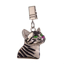 Metal Weighted Enamel Flag Clip, Cat