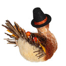 Harvest Blossom Faux Floral Table Decor, Natural Fiber Turkey, 4"H
