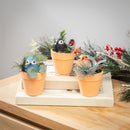 Snowbirds Faux Floral Table Decor, Artificial Bird, 5"H, Asst of 3, Wooden Crate
