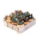 Snowbirds Faux Floral Table Decor, Artificial Bird, 5"H, Asst of 3, Wooden Crate