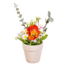 Hop into Spring Faux Floral Table Decor, Spring Florals, 7", Asst of 3, Wooden Crate