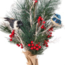 Snowbirds Faux Floral Table Decor, 8"H