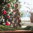 Holly Homestead Faux Floral Table Decor, Burlap Bow Tabletop Tree, 16"H