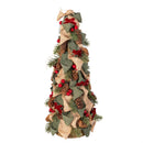 Holly Homestead Faux Floral Table Decor, Burlap Bow Tabletop Tree, 16"H