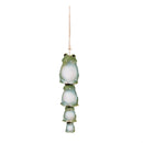 Cottage Garden Bell, Ceramic Trio Hanging Frogs, 13.5"