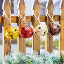 Feels Like the Holidays Metal Jingle Bell with Crushed Glass, Asst of 4