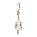 Harvest Blossom Garden Bell, Mosaic Glass, Printed Floral Bell, 7", Asst of 2