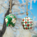 Howdy Holiday Garden Bell, Metal Printed Bell, 6", Asst of 2