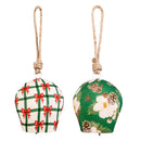 Howdy Holiday Garden Bell, Metal Printed Bell, 6", Asst of 2