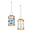 VivaStyle Garden Bell, Printed Bell, Hydrangea, Asst of 2,  10"H