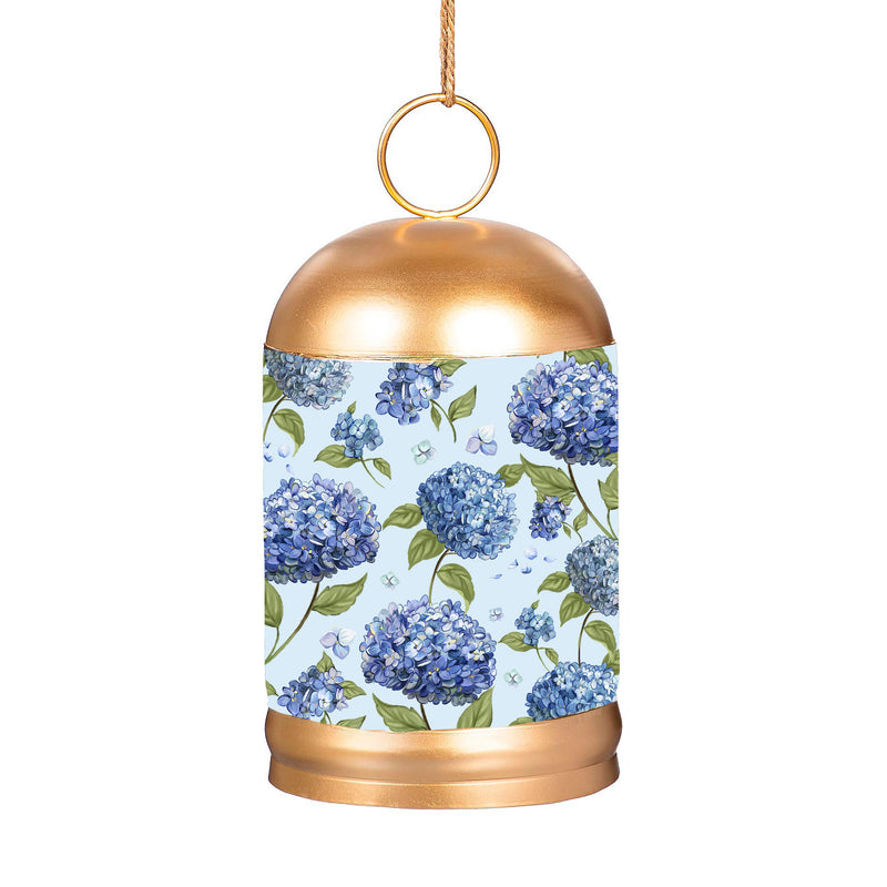 VivaStyle Garden Bell, Printed Bell, Hydrangea, Asst of 2,  10"H