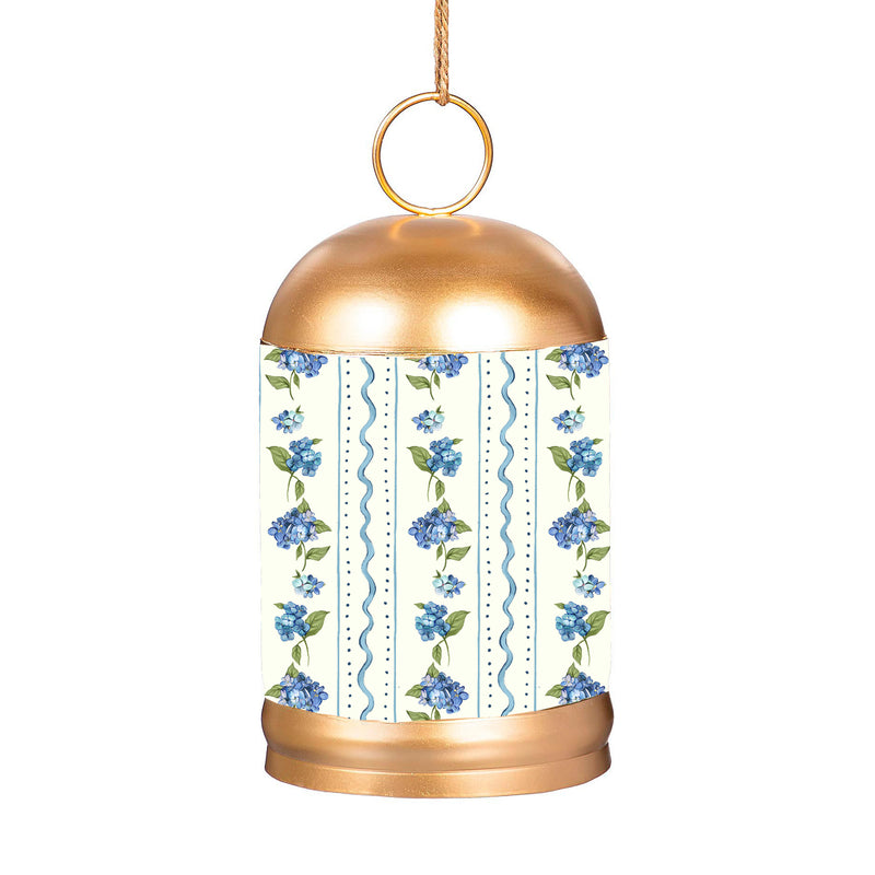 VivaStyle Garden Bell, Printed Bell, Hydrangea, Asst of 2,  10"H