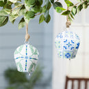 Seaside Retreat Garden Bell, Metal Printed Bell, 6", Asst of 2