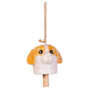 Cottage Garden Garden Bell, Ceramic Dog, 7.87"H