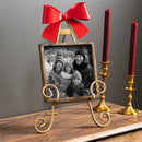 Feels Like the Holidays Hardware, Metal, Easel with Bow, Golden and Red, Asst of 2