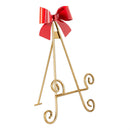 Feels Like the Holidays Hardware, Metal, Easel with Bow, Golden and Red, Asst of 2