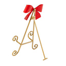 Feels Like the Holidays Hardware, Metal, Easel with Bow, Golden and Red, Asst of 2