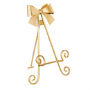 Feels Like the Holidays Hardware, Metal, Easel with Bow, Golden and Red, Asst of 2