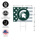 Michigan State Spartans Stars & Stripes Yard Sign