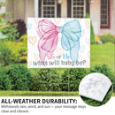 Yard Sign, Pink Blue Bow Gender Reveal