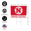 University of Nebraska Yard Sign, Volleyball