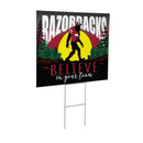 University of Arkansas Yard Sign, Bigfoot