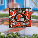 Cleveland Browns Yard Sign, Holiday