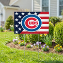 Chicago Cubs Stars & Stripes Yard Sign