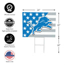 Detroit Lions Stars & Stripes Yard Sign