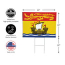 Canada New Brunswick Yard Sign with H-Stake, 24"x18"