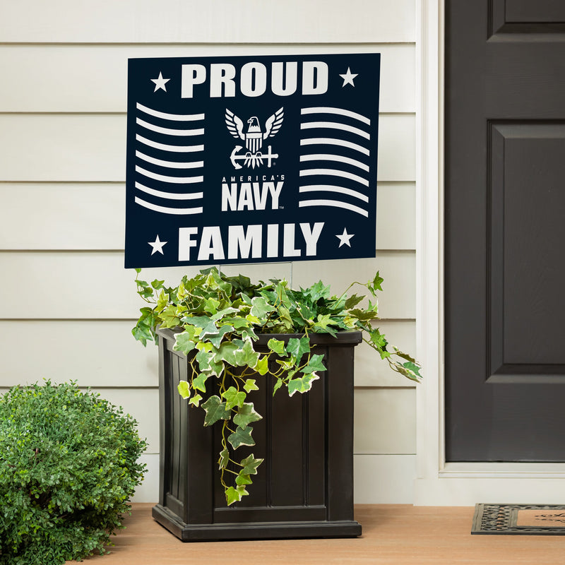 US Navy Proud Family Yard Sign