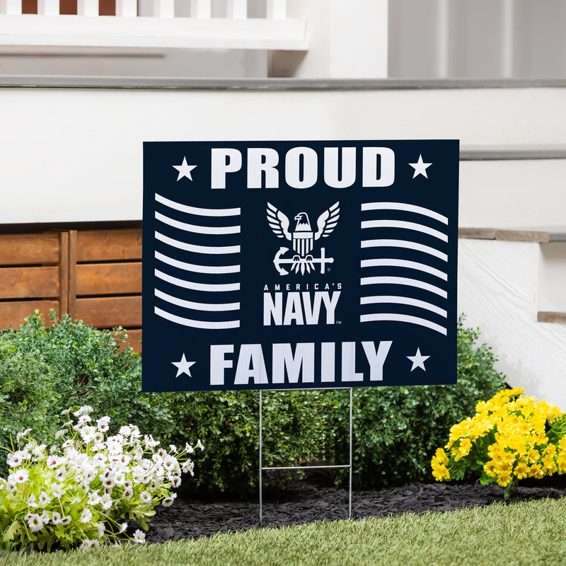 US Navy Proud Family Yard Sign